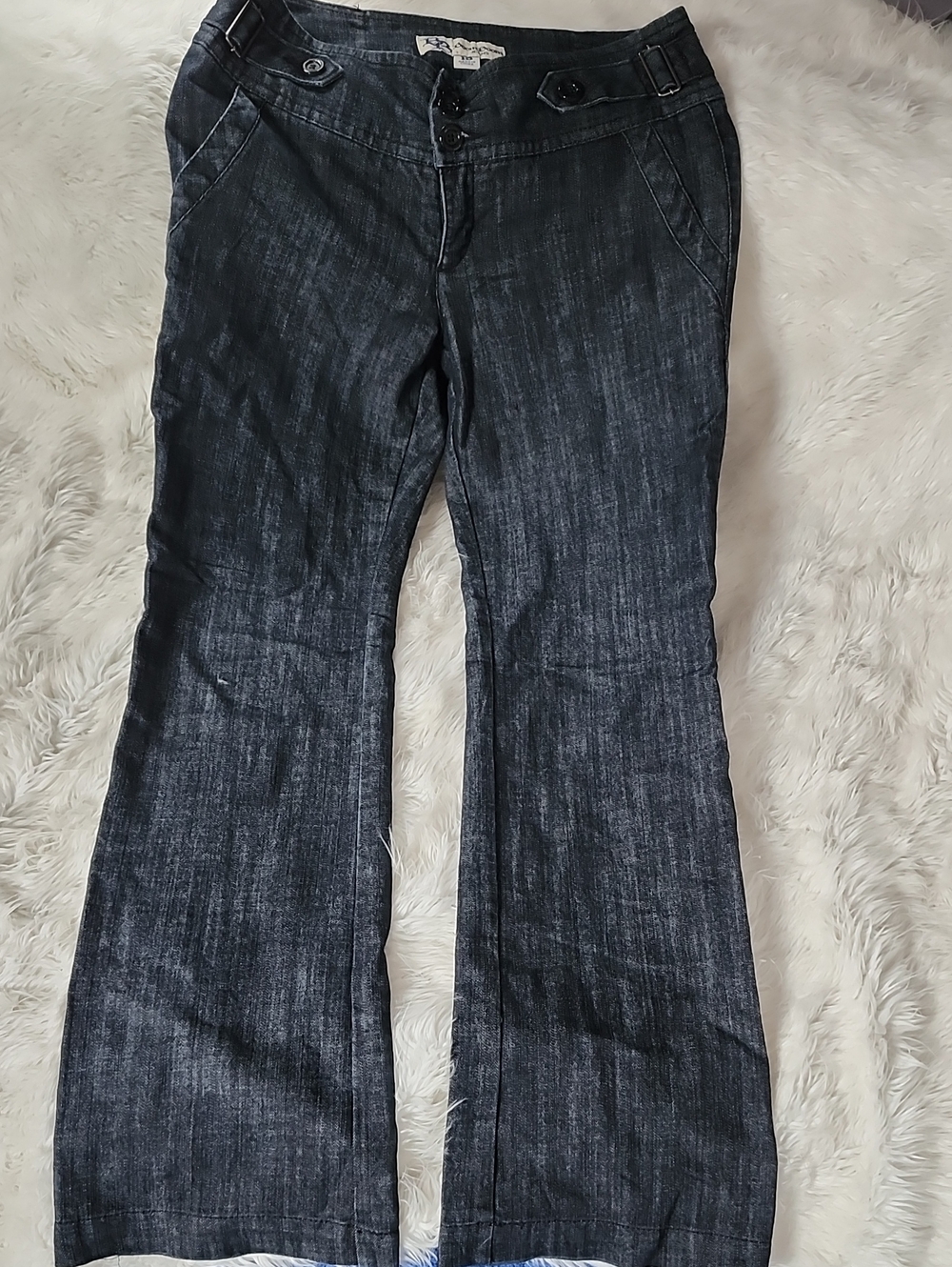Boom Boom Jeans Women's Flare Jeans - Dark Gray Wash Sz 13 JR